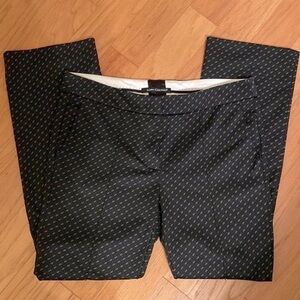 Luisa Cerano Jacquard Pants Black & Lime Geometric Size 8